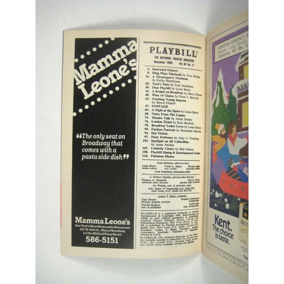 Lisbon Traviata Playbill 1989 Promenade Theatre Nathan Lane Anthony Heald - Picture 3 of 7